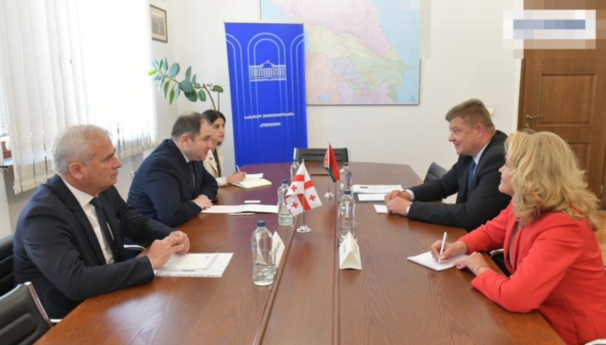შეხვედრა მთავრობის წარმომადგენლებს შორის ნიკოლოზ სამხარაძე ბელარუსის ელჩს შეხვდა